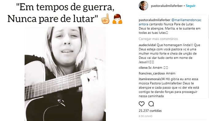 Cantora e Pastora Ludmila Ferber enfrenta câncer de pulmão